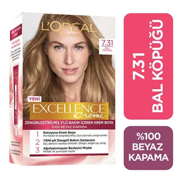 L'Oreal Paris Excellence Creme 7.31 Bal Peteği Saç Boyası