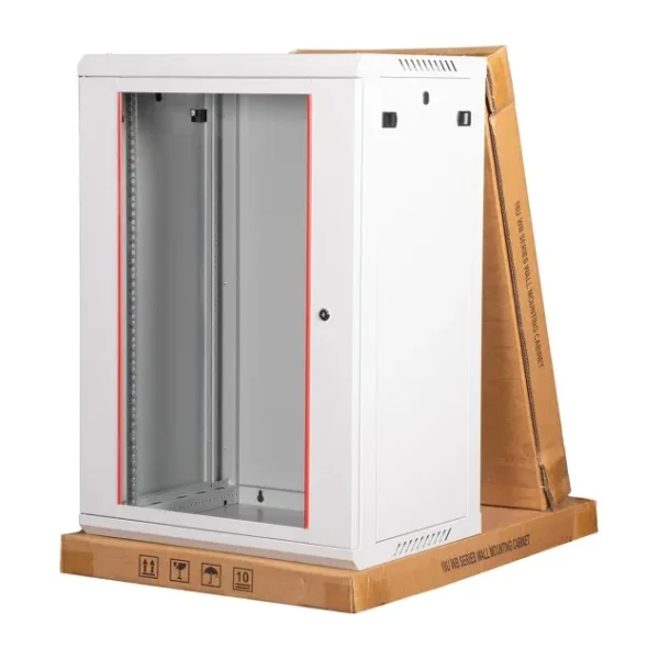 Lande - 18u 19" Duvar Tipi Rack Kabinet Genişlik: 600 Mm Derinlik: 450 Mm Açık Gri Demonte