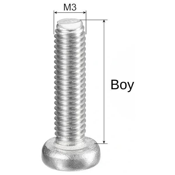 M3X40mm YSB Vida – DIN7985 (Yıldız Silindir Başlı Civata) 10 Adet