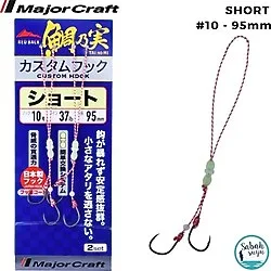 Major Craft Red Back Çiftli Tai Rubber Asist İğne #10 95mm (2 Adet)