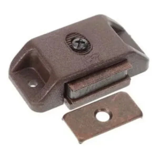 Mıknatıslı Plastik Mobilya Kapak Kilidi 30x23x13mm - Kahverengi