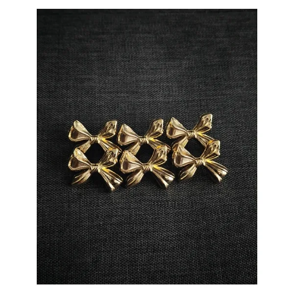 NESGO MODA Z.A.R.A Fiyonk Model Metal Gold Düğme 6 Adet 23 mm 36 boy