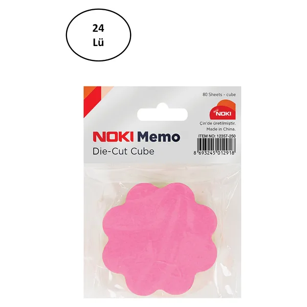 Noki Memo Çiçek Şekilli 5 Renk 80 Sayfa Not Kağıdı