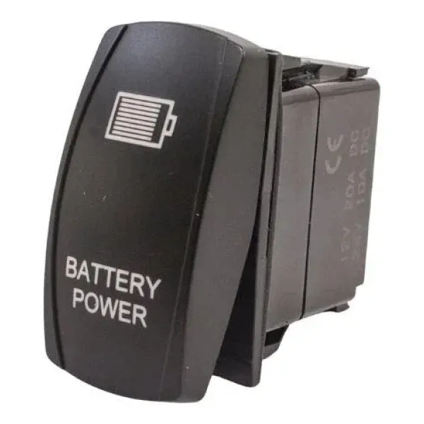 ON-OFF Mavi Işıklı Anahtar 5-Pin 12V-24V - Battery Power