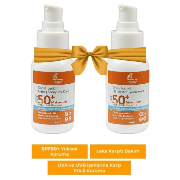 Organik Baby Doğal İçerikli Bebek Çocuk Ve Yetişkin 2 li Set 50 ml Güneş Kremi Leke Karşıtı 50 Spf Tüm Ciltler