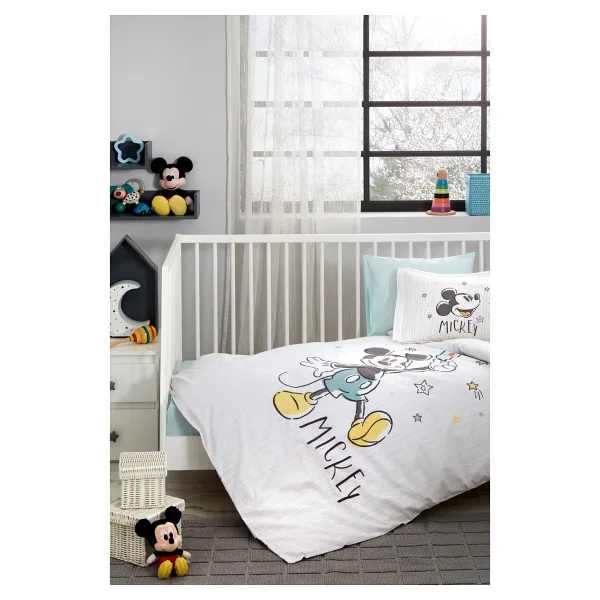 Özdilek Mickey Mouse Good Night Disney Lisanslı Bebek Nevresim Takımı 0247 - Beyaz