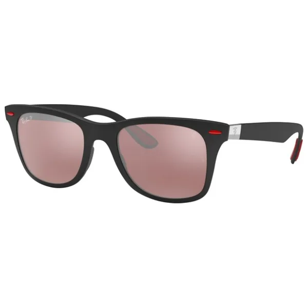 Ray-Ban Scuderia Ferrari 4195M F602H2 Black-Purple Aynalı Polarize Erkek Güneş Gözlüğü