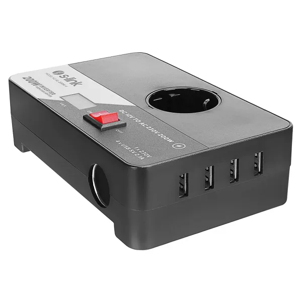 S-link SL-200W-V 200W DC 12V - AC 230V Çakmaktan Power Inverter