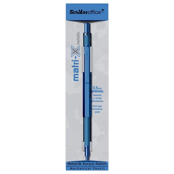 Scrikss Matri-X Metalik Mavi 0.5 mm Versatil Uçlu Kalem