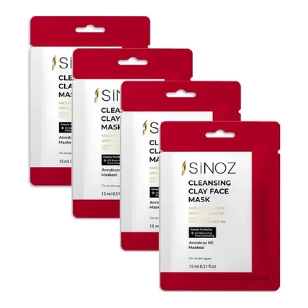 Sinoz Tek Kullanımlık 15 Ml Yüz Bakım Maskesi X4 Adet