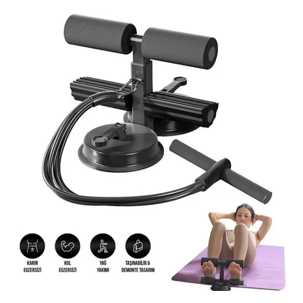 Sn-29962 Vantuzlu Mekik Çekme Spor Aleti Karın Egzersizi Evde Spor Egzersiz Çift Vantuzlu 3 Kademe