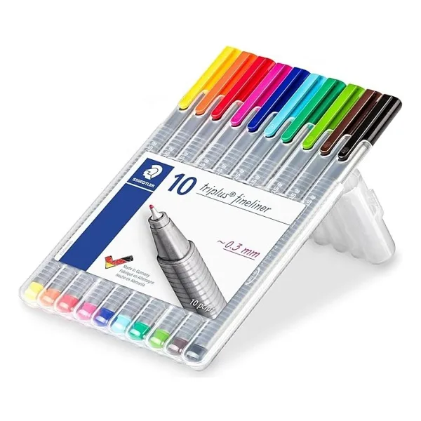 Staedtler Triplus Üçgen Fineliner 0.3 mm 10'lu Keçeli Kalem Seti