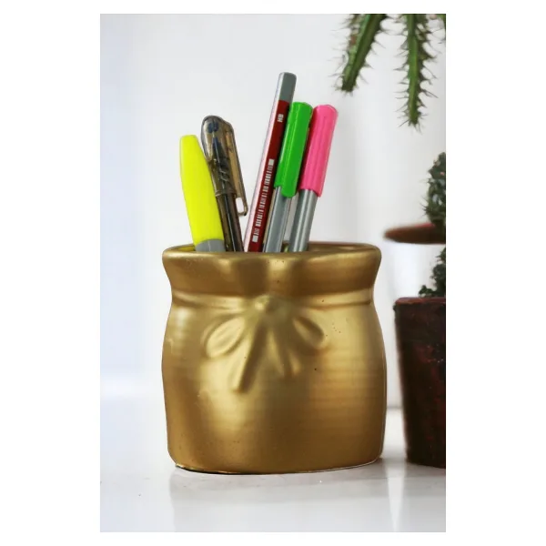 Starlightning Kalemlik Masa Kalemliği Organizer Kalemlik Altın Renk Model 8