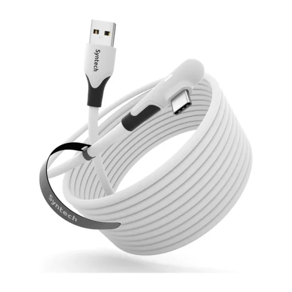 Syntech 20ft 6m Vr Link Kablosu Meta Quest 3/3s/Oculus/Pico 4 Uyumlu USB 3.0 LED PC Steamvr