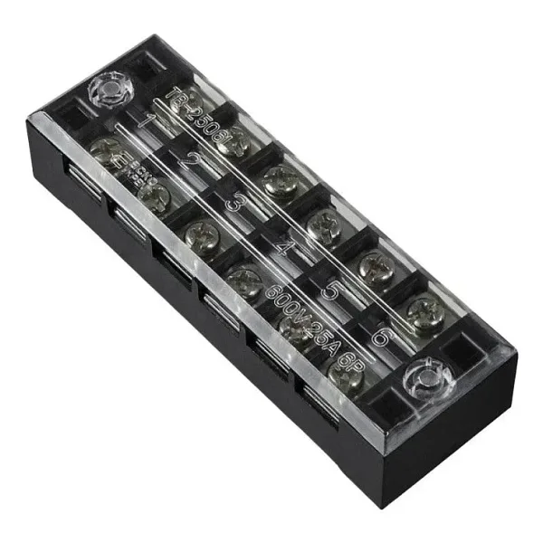 TB-2506 6P Çift Sıra Terminal Blok - 600V 25A