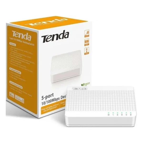 TENDA S105 V2 5 PORT 10/100 YONETILEMEZ DESKTOP SWITCH