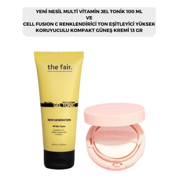 The Fair. Multi Vitamin Jel Tonik 100 Ml Ve Cell Fusion C Renklendirici Kompakt Güneş Kremi 13 G