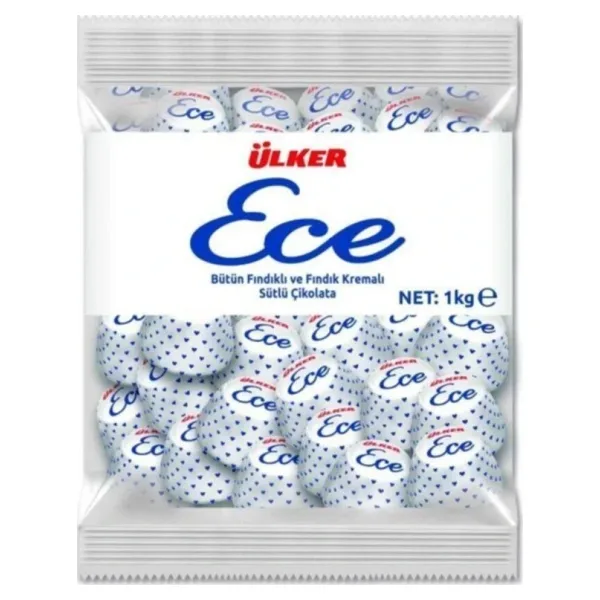 Ülker Ece Bütün Fındıklı Sütlü Çikolata 1 kg
