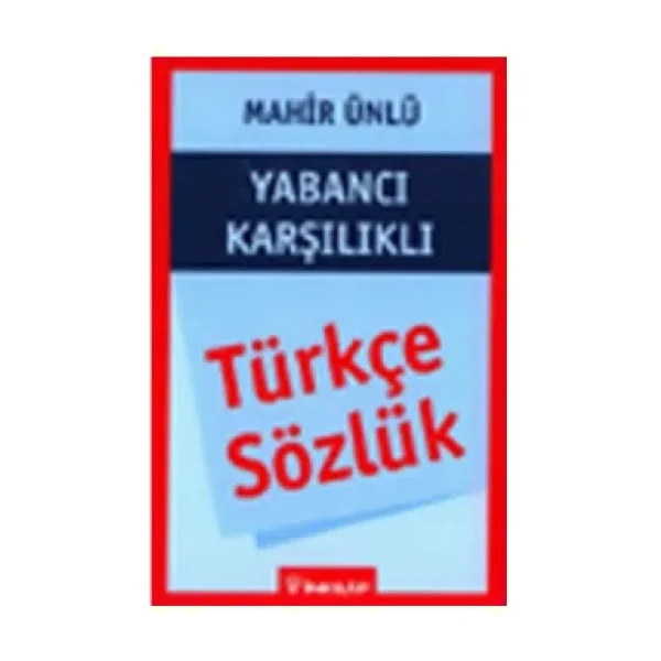Yabancı Karşılıklı Türkçe Sözlük İnkılap Kitabevi