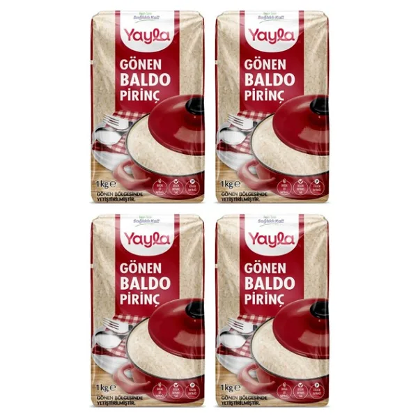 Yayla Bakliyat Gönen Baldo Pirinç 1 kg x 4 Adet
