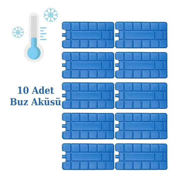 10 Adet Buz Aküsü Buz Kasedi İce Box Soğuk Zincir