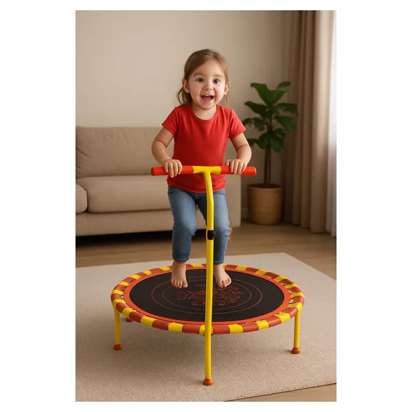 102 cm (40 Inç) Katlanabilir Tutunmalı Trambolin - Çocuklar ve Yetişkinler Için Eğlenceli ve Güvenli Zıplama