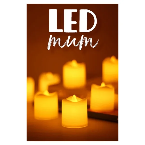 8 Adet Mini Led Mum Seti Pilli Dumansız Alevli Ledli Dekoratif Yapay Mum Dekor Işığı (8 Adet (Mat Beyaz 4,5 cm))