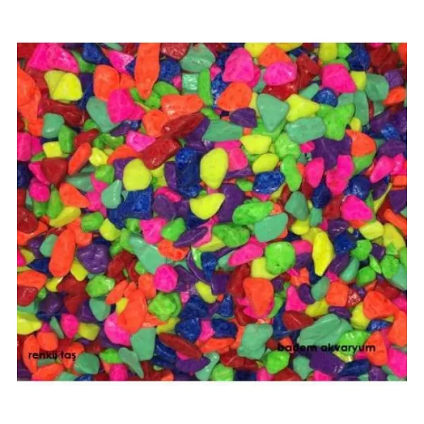 Akvaryum Renkli Taş Dekoratif Taş 1-3cm 1 kg