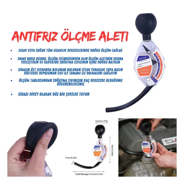 Antifiriz Ölçme Aleti Cihazı Elips Antifiriz Ölçüm Bomesi