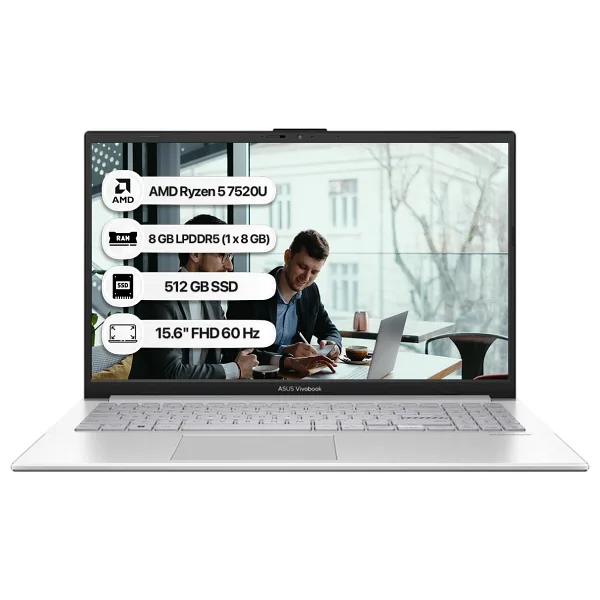 Asus Vivobook Go 15 E1504FA-NJ115 Ryzen 5 7520U 8 GB 512 GB SSD Radeon Graphics 15.6" Full HD Notebook