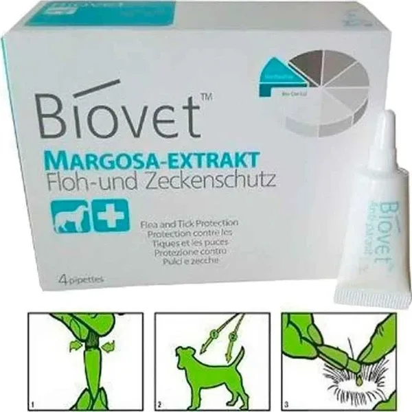 Biovet Bitkisel 4'lü Orta Irk Köpek Pire Kene Damlası
