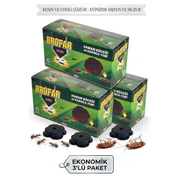 Brofar Hamamböceği ve Karınca Yemi Istasyonu x 3 Paket