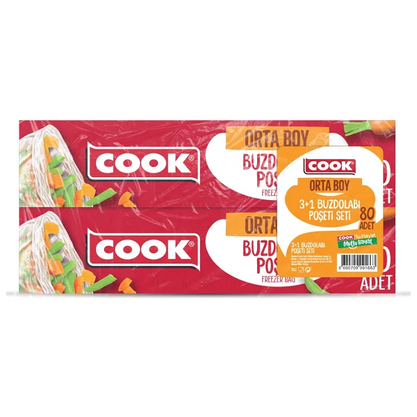 Cook Orta Boy Buzdolabı Poşeti 20'li