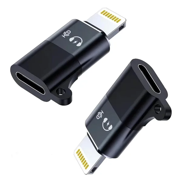 Daytona CL2 Lightning USB C Şarj Ve Data Aktarım Destekli Kulaklık Adaptörü Dönüştürücü, 2 Adet Aux Ses Adaptörü Konektörü Dongle/Lightning Erkek - Usb C Dişi