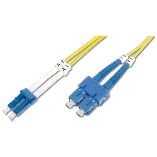 Digitus Lc-Sc Fiber Optik Patch Kablo, 1 Metre, Singlemode, Duplex, 09/125