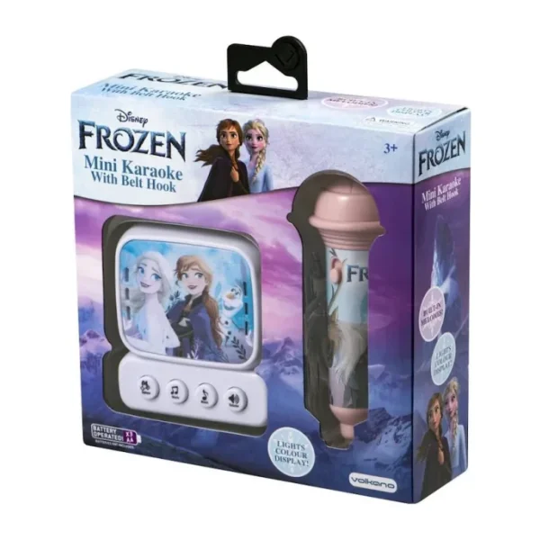 Disney Frozen Karlar Ülkesi Mini Karaoke Mikrofon Seti Işıklı Kemer Kancalı Lisanslı Mikrofonlu DY-3650-FR