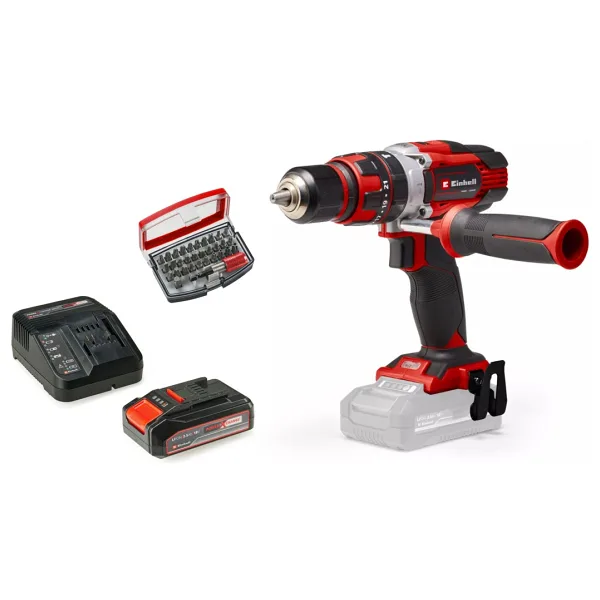 Einhell Te-Cd 18/48 Li-I Akülü Darbeli Vidalama + 1 x 2.5 Ah Akü + 32 Parça Uç Seti