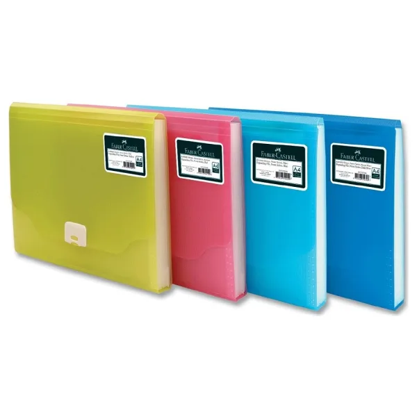 Faber Castell Körüklü Dosya Neon Renkler, Mavi