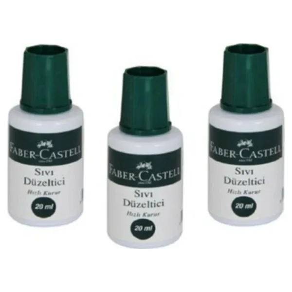Faber Castell Sıvı Düzeltici 20 Ml 3 Adet