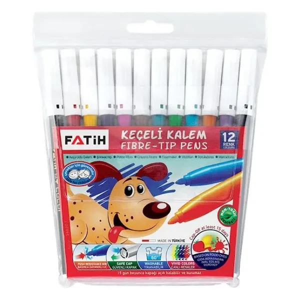 Fatih 12'li Keçeli Kalem Seti