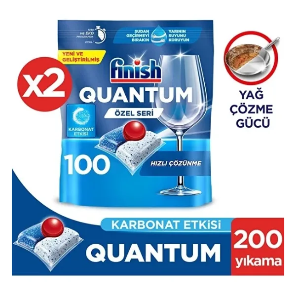 Finish Quantum Özel Seri Bulaşık Makinesi Deterjanı Kapsül 200 Adet
