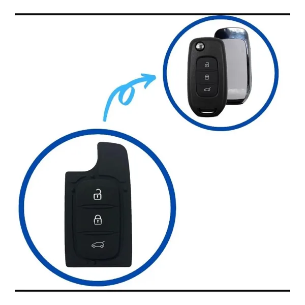 GMA KEYS Taliant Express Symbol Oto Kumanda Kabı Için Plastik Tuş Takımı 3 Tuşlu