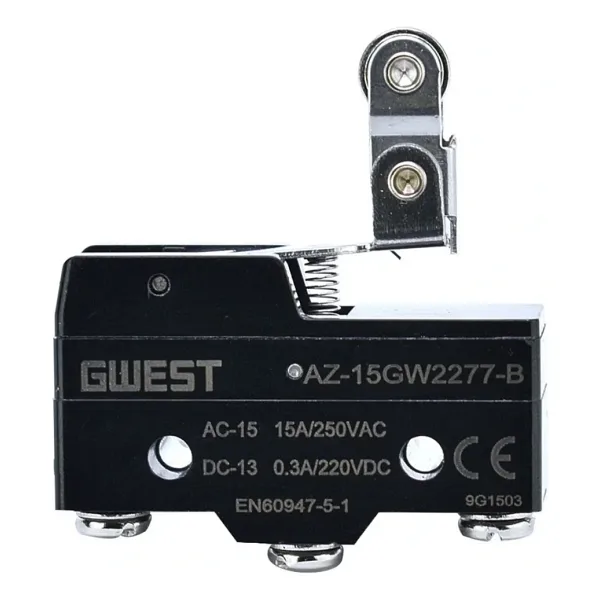 Gwest AZ-15GW2277-B Tahrikli Metal Makaralı Mikro Switch 15A 1NO + 1NC