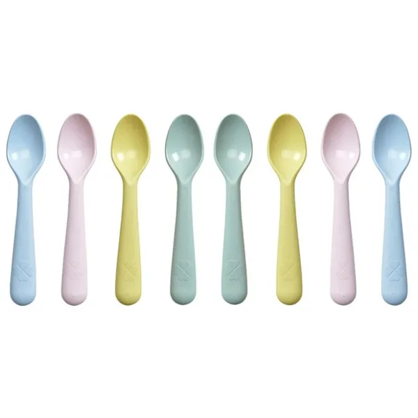 IKEA 8 Adet Plastik Mama Kaşığı Uzunluk: 16 Cm İkea 8'li Set Çocuklar İçin Kaşık Pastel Renk
