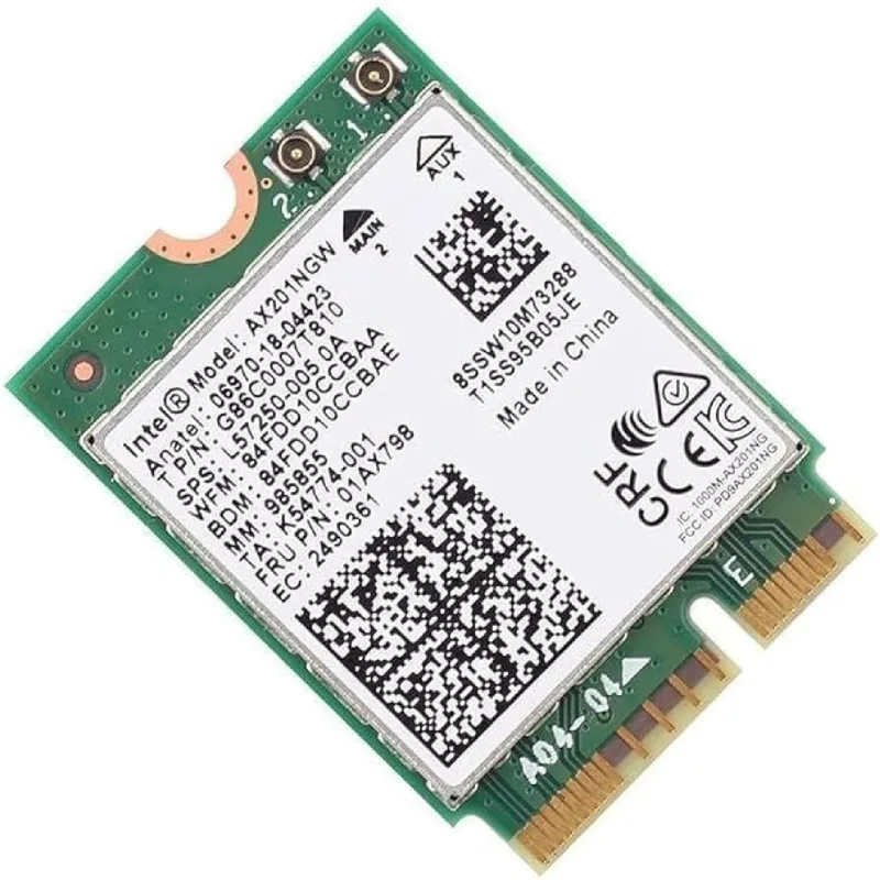 Intel Ax201ngw M.2 WiFi 6 Kartı + Bluetooth 5.1 2400 Mbps Dual Band