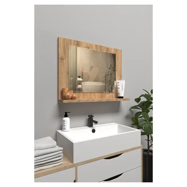 iyimi? Raflı Banyo Aynası, Lavabo ve Wc Aynası, Dresuar , Koridor , Mutfak , Makyaj Modern Duvar Tipi Ayna