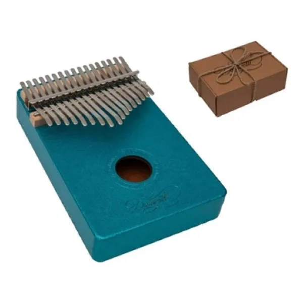 Kalimba Full Set - Hediye Paketi- Stant-Parmak Koruyucu Turkuaz