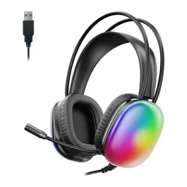 Lenovo Lecoo HT409 Siyah RGB USB Kablolu Kulak Üstü Oyuncu Kulaklığı