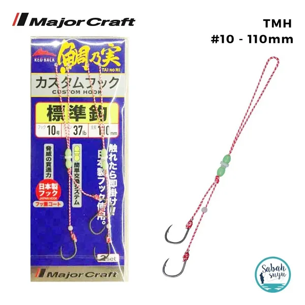 Major Craft Red Back Çiftli Tai Rubber Asist İğne #10 110mm (2 Adet)