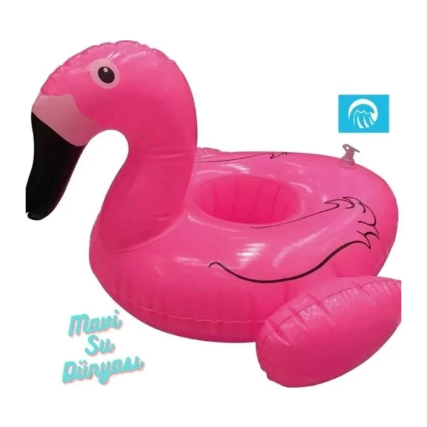 mavisudunyasi Şişme Deniz Bardaklık, Havuz Bardaklık Pembe Renk Flamingo- Mavi Su Dünyası